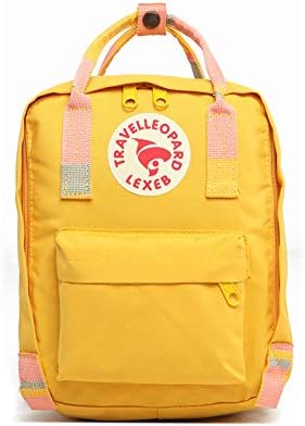 Stylish Design Teens' Backpacks Kids' Waterproof Backpacks Classic Student Backpacks Sports Outdoor Bags (Yellow with colored tape)