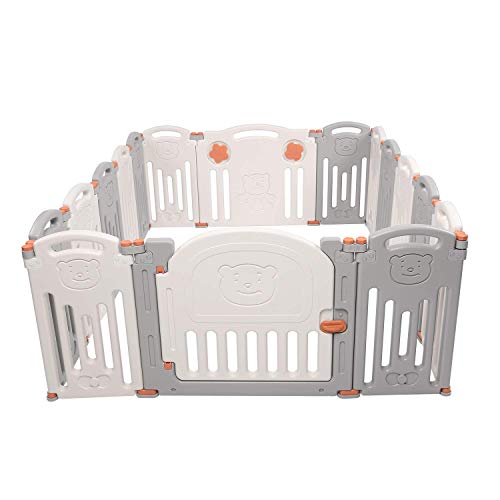 image for Kidsclub Baby 16 Panel Playpen Activity Centre Safety Play Yard Foldab