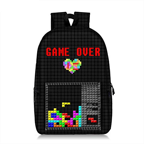GULUDED Tetris Game Nostalgic School Bag Cartoon Child Backpack (2)