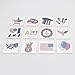 Fourth of July Tattoos 144 Pack Independence Day Patriotic Party Accessories, including 72 Glow In The Dark Tattoos