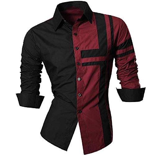 NP-Camicia-da-uomo-casual-a-maniche-lunghe-casual-slim