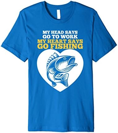 Mens Funny Fishing T-Shirt Fisherman Quotes Father's Day Gift Tee Large Royal Blue