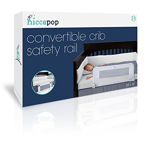 hiccapop Convertible Crib Toddler Bed Rail Guard with Reinforced Anchor
