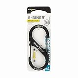 Nite Ize LSB4-11-R3 S-Biner Slide Lock Carabiner, Black, #4