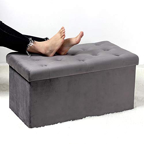 image for B FSOBEIIALEO B FSOBEIIALAO Folding Storage Ottoman, Long Shoes Bench,