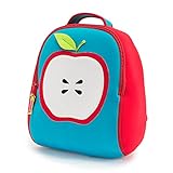 Dabbawalla Bags Apple Of My Eye Kid's Toddler Preschool and Daycare Backpack, Red/blue