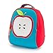 Dabbawalla Bags Apple Of My Eye Kid's Toddler Preschool and Daycare Backpack, Red/blue