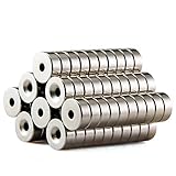 Hmlkeci Magnets 12mm D Disc Countersunk Permanent Magnet Fastener Magnets 12mm D Disc Countersunk Pe12mmX3mm
