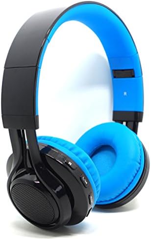 Bluetooth On-ear Headphone,Stereo Surround Wireless Bluetooth Headphones with LED Lights, Headset Support Microphone and USB Charging, Foldable Portable Headsets,3.5MM AUX Cable for Cellphones(blue)