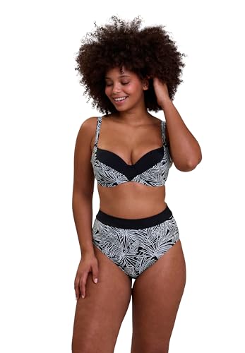 Sans Complexe Top de Bikini Seychelles para Mujer, Estampado gráfico de Palmeras, 70C