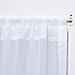 RHF Voile French Door Curtains/Panel 30W by 72L Inches-White
