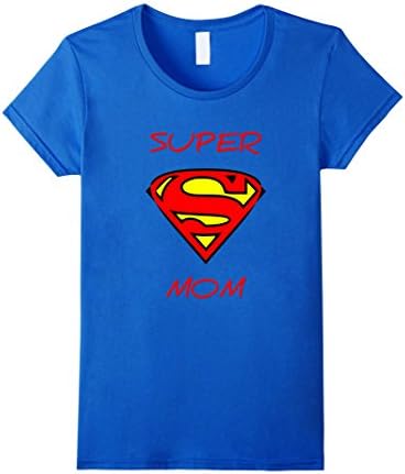 Women's Super Mom Mothers Day and Everyday Gift Tshirt For Moms Medium Royal Blue