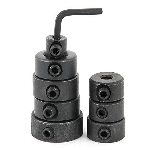 Tonsiki 8 Pieces Drill Stop Assortment Drill Depth Stop Collars Limit Ring Dowel Shaft Chuck Positioner Locator for Drill Bits Consistent Drilling