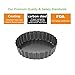 Quiche Pans, Homono Commercial Grade Non Stick Removable Bottom 5 Inch Mini Tart Pans (Pack of 6)