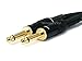 Monoprice Premier Series 1/4 Inch (TS) Male to Male Audio Cable Cord - 25 Feet- Black 16AWG (Gold Plated)
