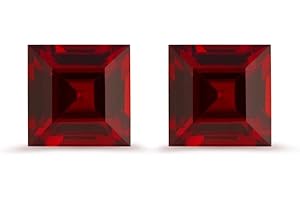 Instagem 0.92 Cts of 4x4 mm AAA Square Step Cut Mozambique Garnet (2 pcs) Loose Gemstones