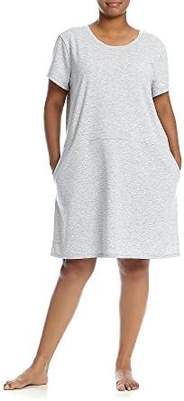 KN Karen Neuburger Plus Size Live Love Lounge Tunic Heather Grey 1X