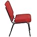 Flash Furniture HERCULES Series 21''W Stacking Church Chair in Crimson Fabric - Silver Vein Frame