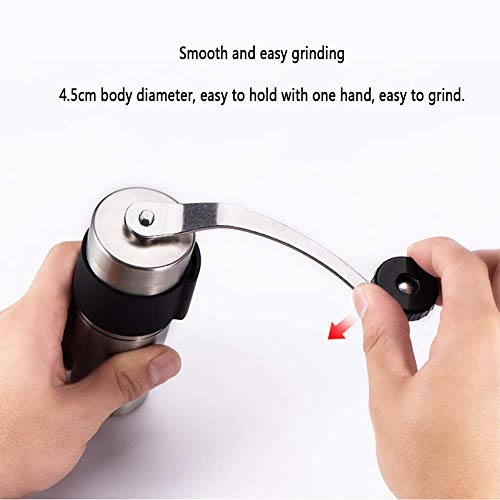 HaoLi Kreative handgekurbelte Kaffeemaschine, Edelstahlmühle, Abnehmbarer und waschbarer Körper, Keramikschleifkern… – Bild 5