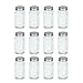 Tundalaya: Set of 12 Glass Spice Jars, French Square, 4 ounces | Includes Shaker Tops and Lids (Perfect for DIY, Organization Projects, Homemade Spices, Pantry Projects and Gifting), Clear