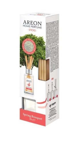 Areon Home Luxury Perfume Reed Diffuser Spring Bouquet + 10 Rattan Reeds