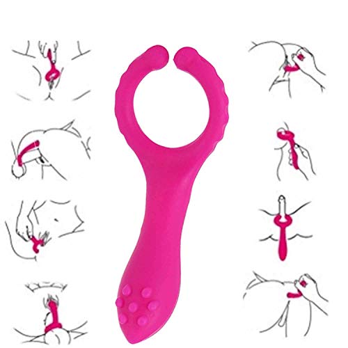 OOVR-TSHIRT Toys Adults Women Silicone G Spot Stimulate Vibrators Butt Plug Masturbate Vibration Clip P-énis Bondage Adults Sex-Toys for Women Men Couple,Double Rabbit Viberate Toys Small Bull