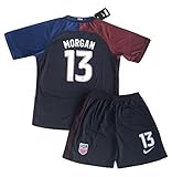 2016-2017 Alex Morgan #13 Kids/Youth USA National Away Jersey & Shorts (9-10 Year Old)