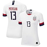 2019 Morgan #13 Home Soccer Jersey 4 Star Women's World Cup Jersey XL White