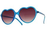 Womens Cute Heart Shaped Funky Yet Lightweight Sunglasses - Oversized Sunglasses