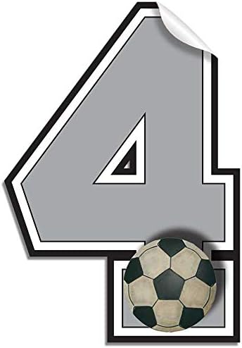 Amazon Com Wall Number 4 Soccer Ball Jersey Numbers Varsity