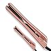 Fahrenheit Heat Wave Collection 1.25 Inch & 0.5 Inch Travel Size Double Trouble Ceramic Flat Iron Set (Rose Gold)thumb 2
