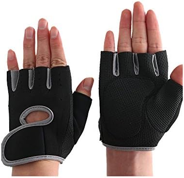 Bodybuilding Riding Climbing Anti-skid and Breathable Cycling Gloves,Gray L