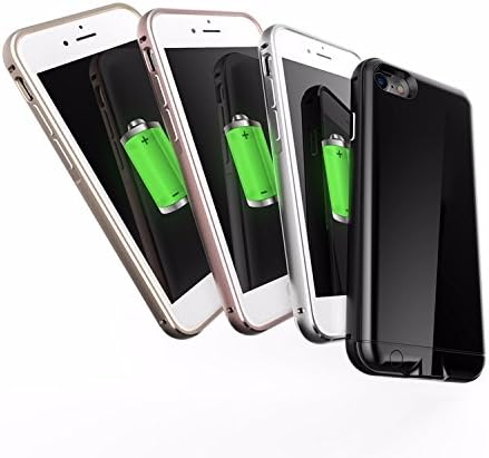 IPhone 7 Case,Ultra Slim Power Bank,Battery Backup for IPhone7,Lightweight (3.5oz) Ultra Thin (0.22inch) (Black/Silver)