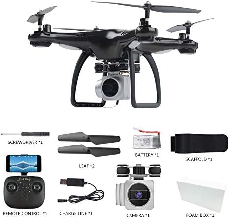 Lazzboy RC Drone, 1080P HD Camera Selfie Altitude Hold 2.4Ghz FPV Wifi Remote Control RC Quadcopter LB305D(Black)