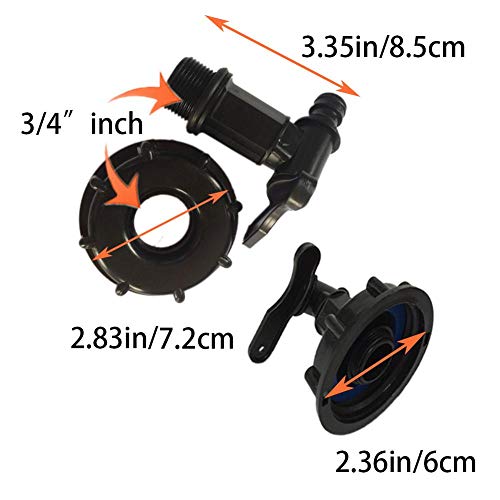IBC Tank Tap Adapter Connector Replacement Garden Hose Faucet Connector Valve Fitting Parts Water Tank Hose