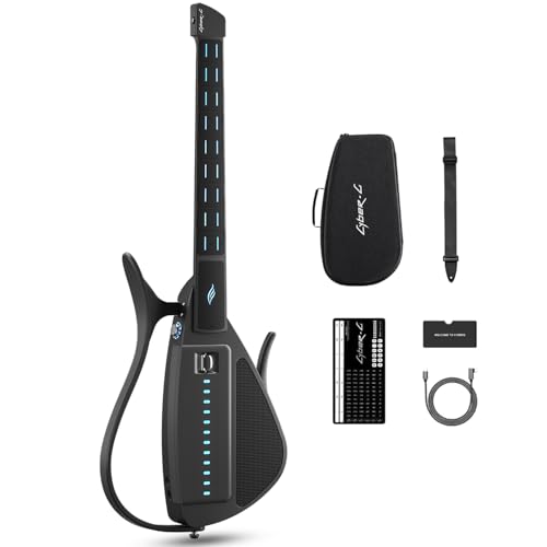 Enya CYBER-G Smart Guitar with LED Keys and Speaker and APP | Drum & Bass, hundreds of sounds, silent and portable guitar, ideal for quick and easy learning