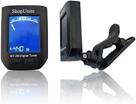 Guitar Tuner From Shop Unite Offers Mini Clip on Guitar + Instrument Tuner, Acoustic and Electric Guitar, Bass, Ukulele, Banjo, Violin, Chromatic Setting, LCD Colour Screen, Always Stay in Tune Now!