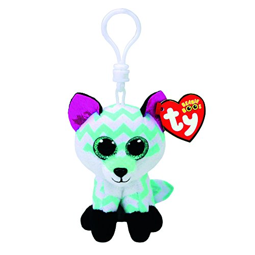 TY Beanie Boo Piper the Chevron Fox Keyring Clip 3" (Claire's Exclusive)