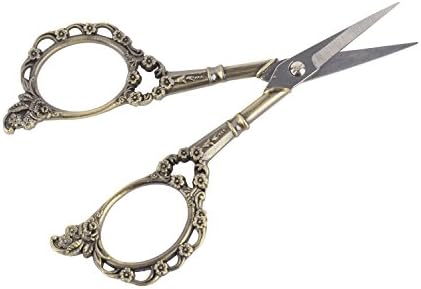 UOOU Vintage European Style Plum Blossom Scissors for Embroidery, Craft, Sewing and Art Work