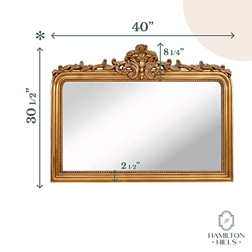 Hamilton Hills 30x40 inch Vintage Gold Mirror French Baroque