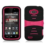 AIMO Rugged Wave Armor Case w/ Built-in Kickstand for ZTE Reef N810 [Virgin Mobile]