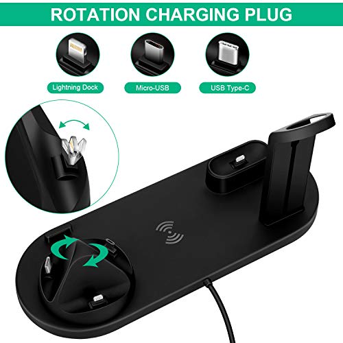 Wireless Charger 4 in 1 Charging Dock for iWatch 5 and Airpods Charging Station Charging Stand for i - //coolthings.us
