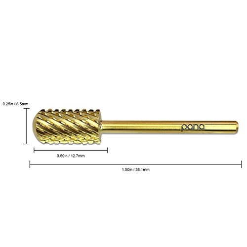 Pana Brand Professional GOLD XXC (Double Extra Coarse)Smooth Round Top Large Dome Top Barrel Carbide Bit 3/32" Shank Size