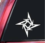 Metallica Ninja Star Vinyl Decal Sticker (6 Inch, White)