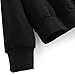 Froomer Womens Teens Girls Extra-terrestrial Print Long Sleeve Hoodie Sweatshirt (Asian XL, Black)