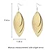 8 Pairs Leather Earrings for Women 3 Layered Lightweight Dangling Leaf Drop Earrings