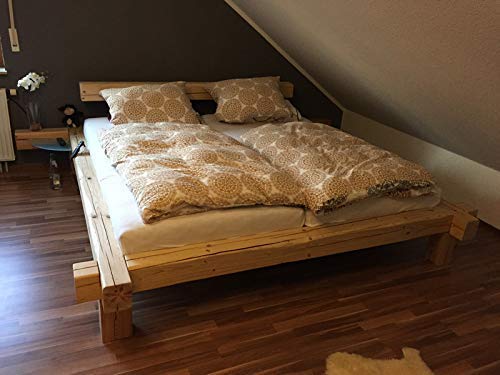 Bett Aus Altholz Balkenbett Massiv Rom Schlafzimmermobel Amazon De Handmade