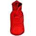 EXPAWLORER Dog Hoodie Fleece Sweater Vest, Hooded Dog Sweatshirt Fall Winter Pet Clothes with Leash Hole, Sleeveless Warm Cozy Puppy Clothing for Cat Small Medium Large Dogs Girl Boy, Red L