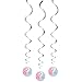 Gender Reveal Mega Party Pack for 24 - Two Size Plates + Cups + Napkins + Cutlery + Tablecloths, Balloons + Banner + Hanging Decorations + Streamers.