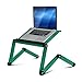 Furinno A6-CG Ergonomics Aluminum Vented Adjustable Multi-functional Laptop Desk Portable Bed Tray, Christmas Green